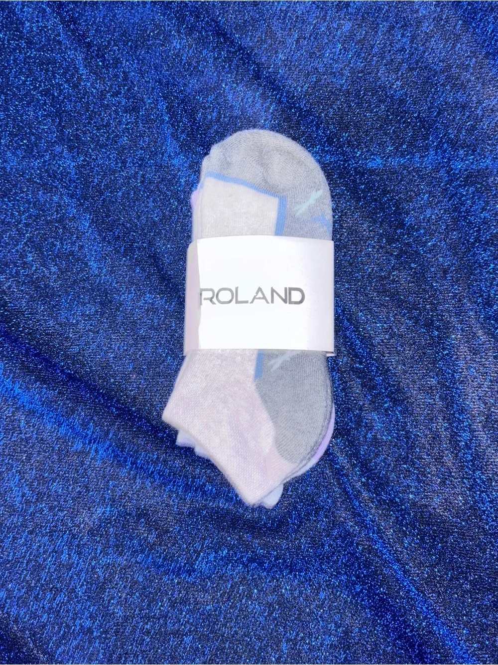 Roland Girls Low-Cut Athletic Socks – Light Gray and Pale Pink